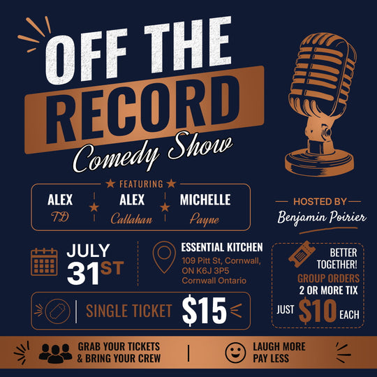 Off the Record Comedy Show at EK - Friday, July 31st