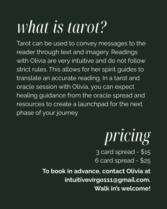 Live Tarot Readings with Olivia - Nov 7th