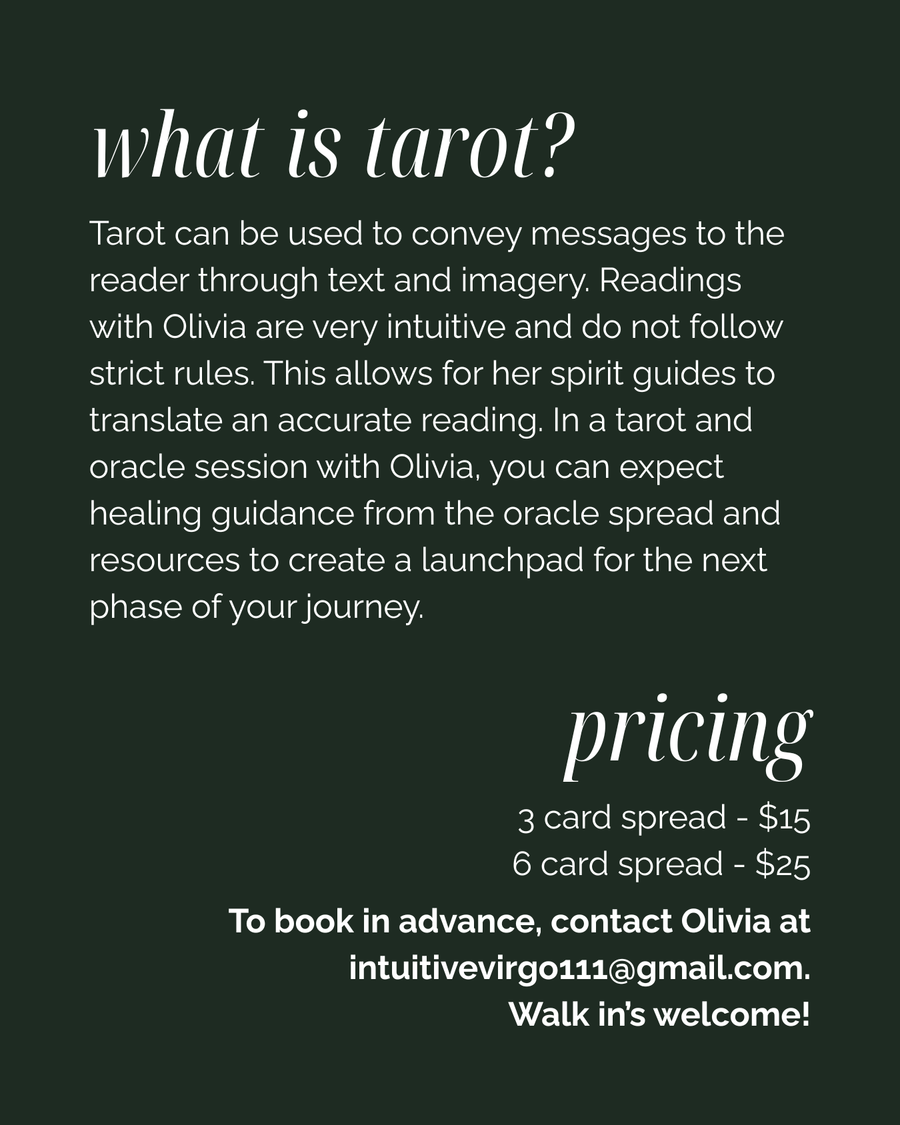 Live Tarot Readings with Olivia - Nov 7th