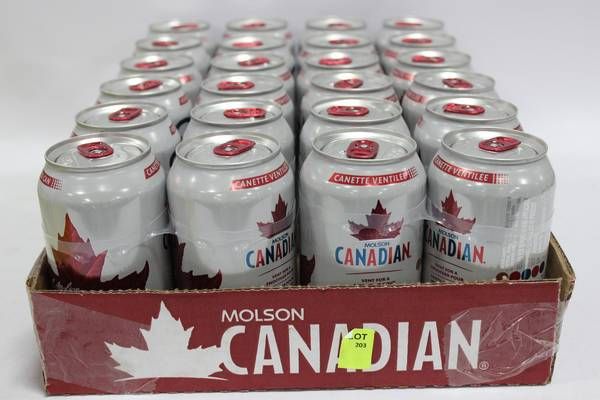 Flat of 24 cans of beer