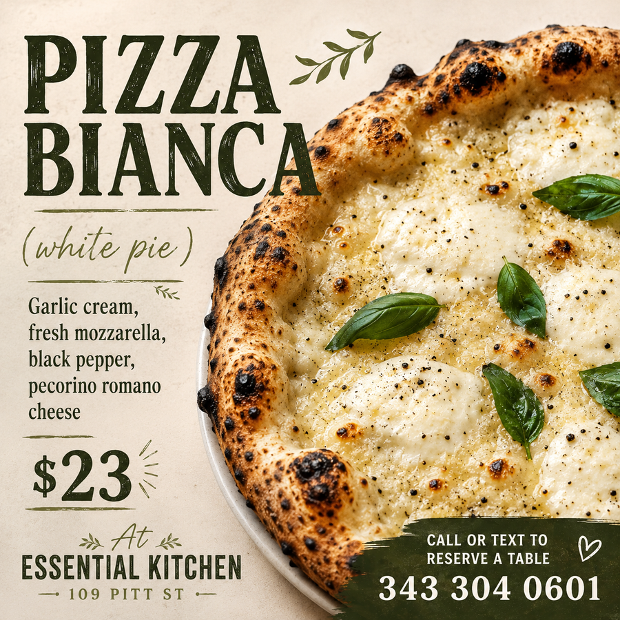 Pizza Bianca Special - Jun 4th - 6th
