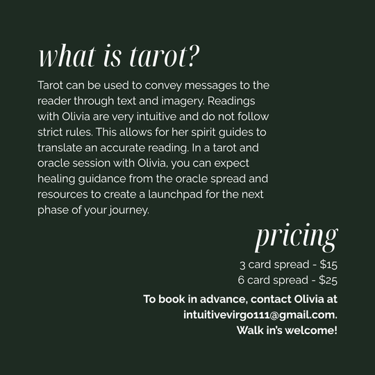 Live Tarot Readings with Olivia - Nov 21st